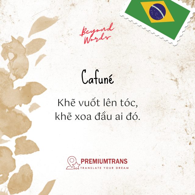 Cafune tiếng Bồ Đào Nha Brazil